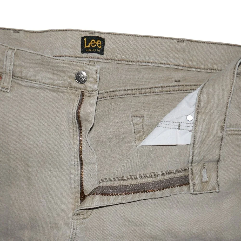 LEE Men's Size 40x32 Stretch Denim Jeans Beige/Tan Vintage